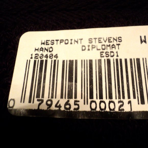 Set of 3 Bath Hand Towels 2 Black, 1 Burgundy Vintage Westpoint Grand Patrician - Picture 4 of 4